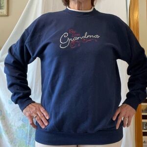 Navy 'Best Grandma' Sweatshirt